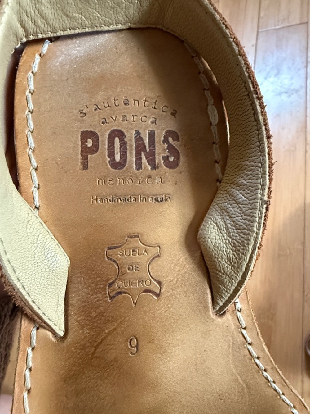 Pons Classic Strap Avarca Sandal, size 9 - Picture 3 of 4